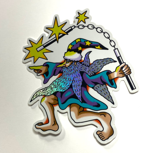 Nunchuck Wizard - Sticker